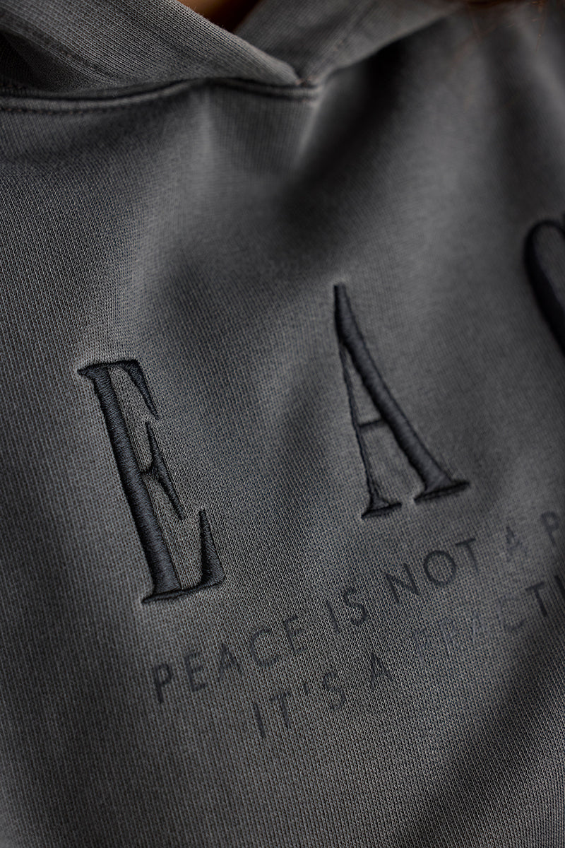 hey-honey-classic-hoodie-peace-black-washed-baumwolle-relaxed image 3