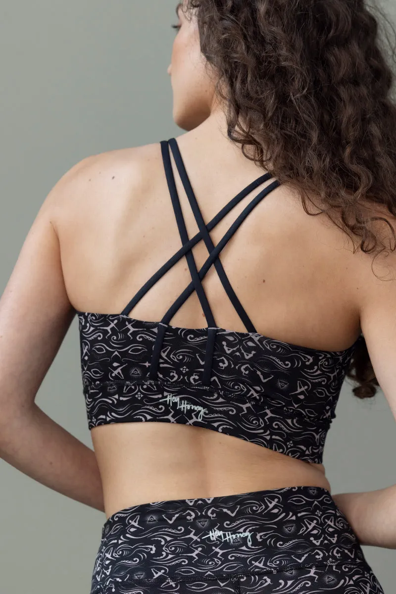 hey-honey-classic-criss-cross-bra-samadhi-black-sport-bh-schwarz image 1