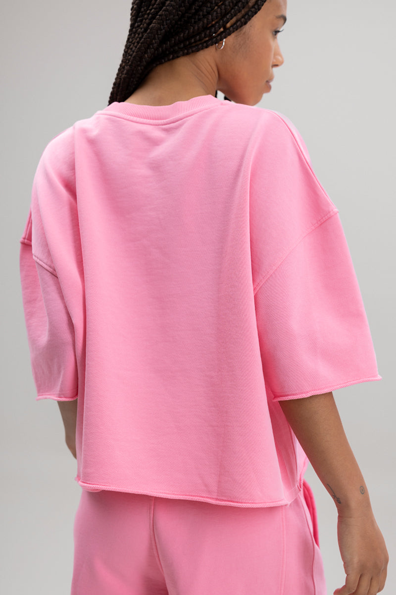 hey-honey-classic-short-sleeve-sweat-sweatshirt-rosewood-baumwolle image 2
