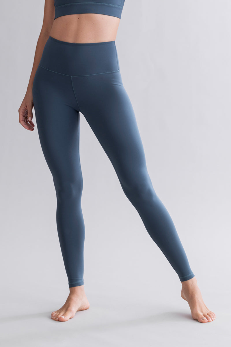 hey-honey-cotton-touch-leggings-teal-high-waist-recycled image 4