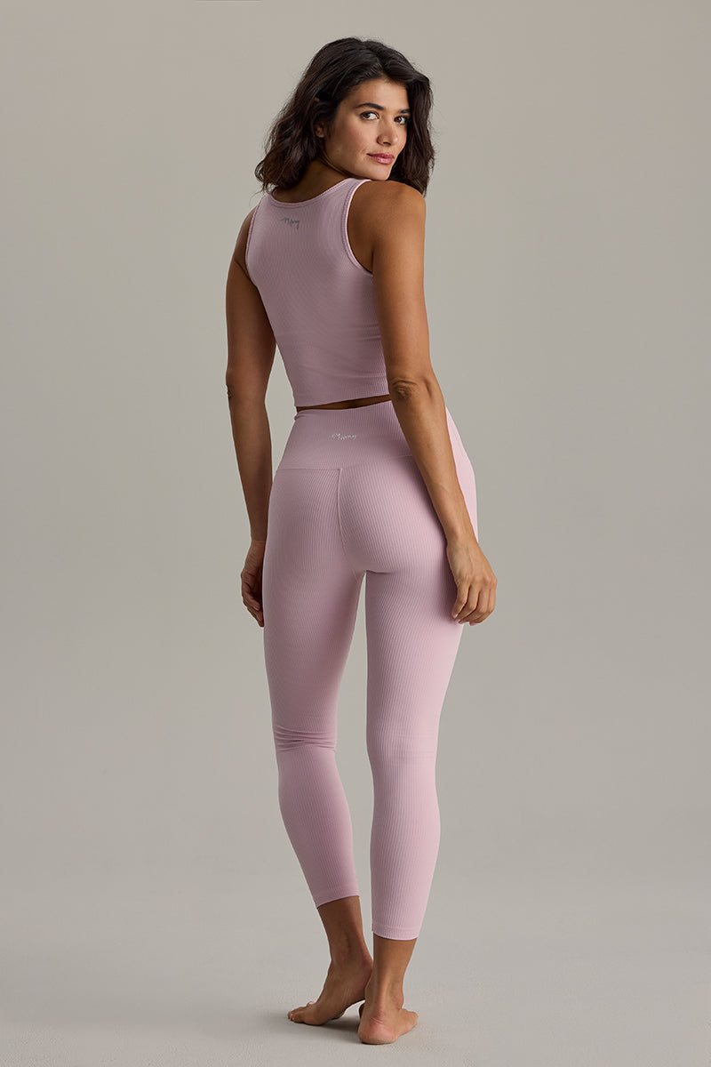 hey-honey-ribbed-cropped-set-dawn-pink-tank-leggings image 2