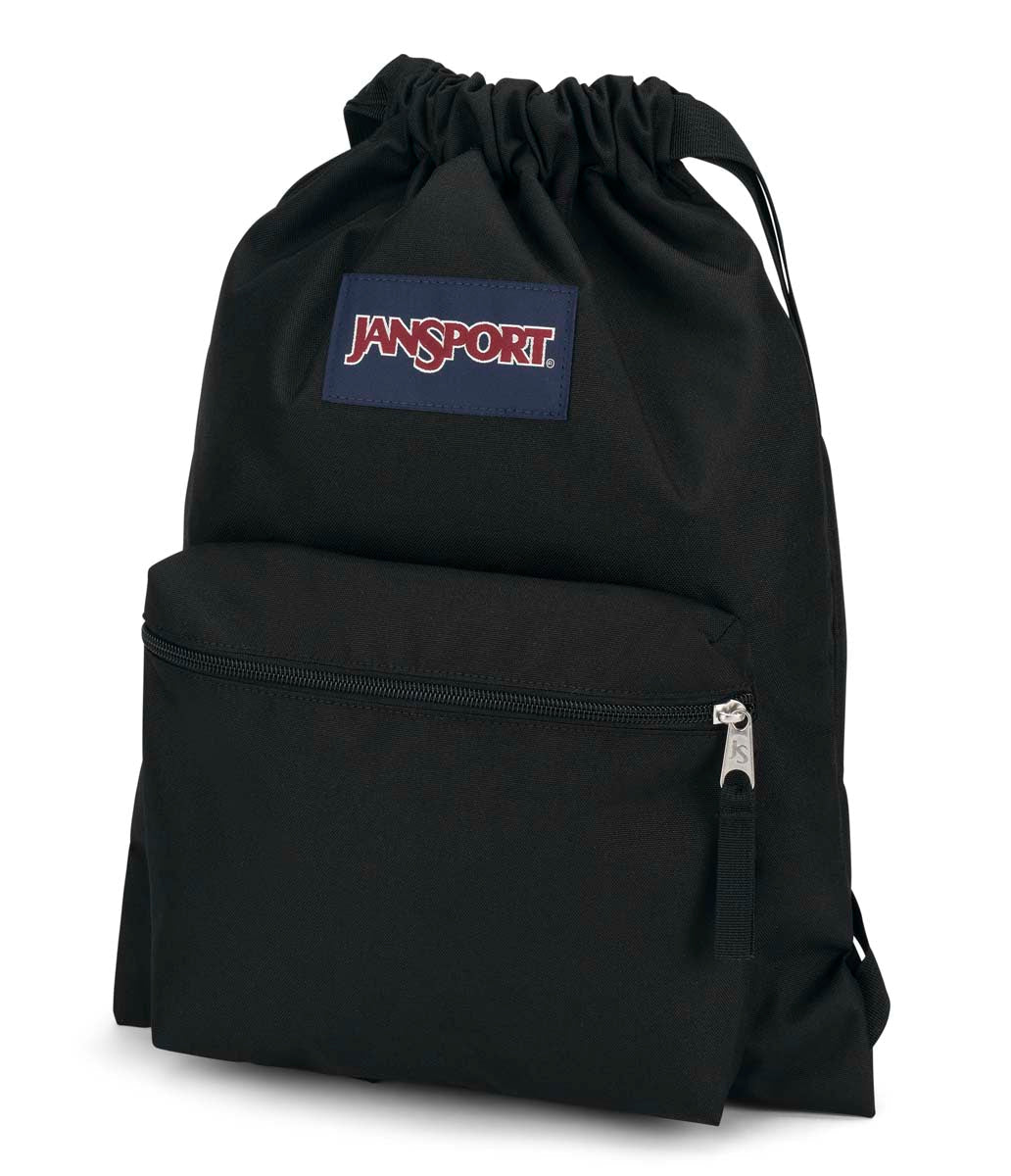 jansport-drawsack-turnbeutel-schwarz-kordelzug-reissverschluss image 7