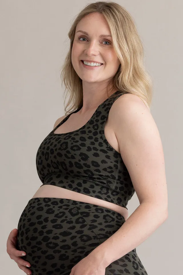 hey-honey-classic-maternity-leggings-leo-forest-high-waist image 1