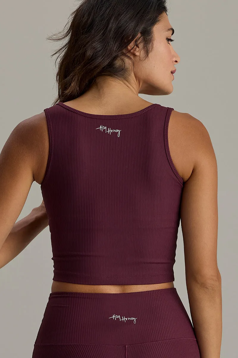 hey-honey-ribbed-longline-tank-wine-mit-bra image 1