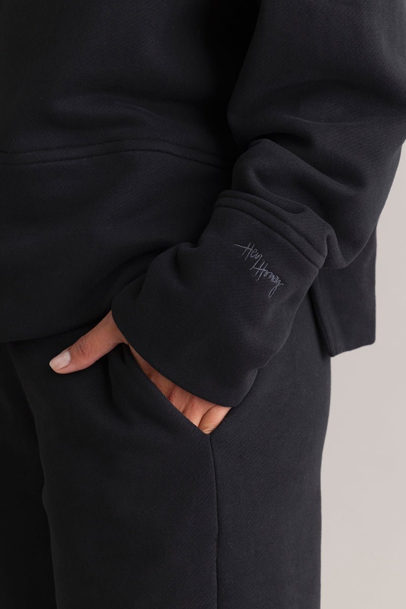 hey-honey-classic-cozy-hoodie-kapuzenpullover-schwarz-baumwolle image 5
