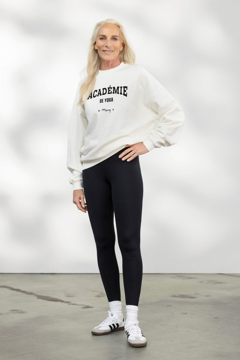 hey-honey-classic-sweater-academie-white-pullover-wei-baumwolle image 3