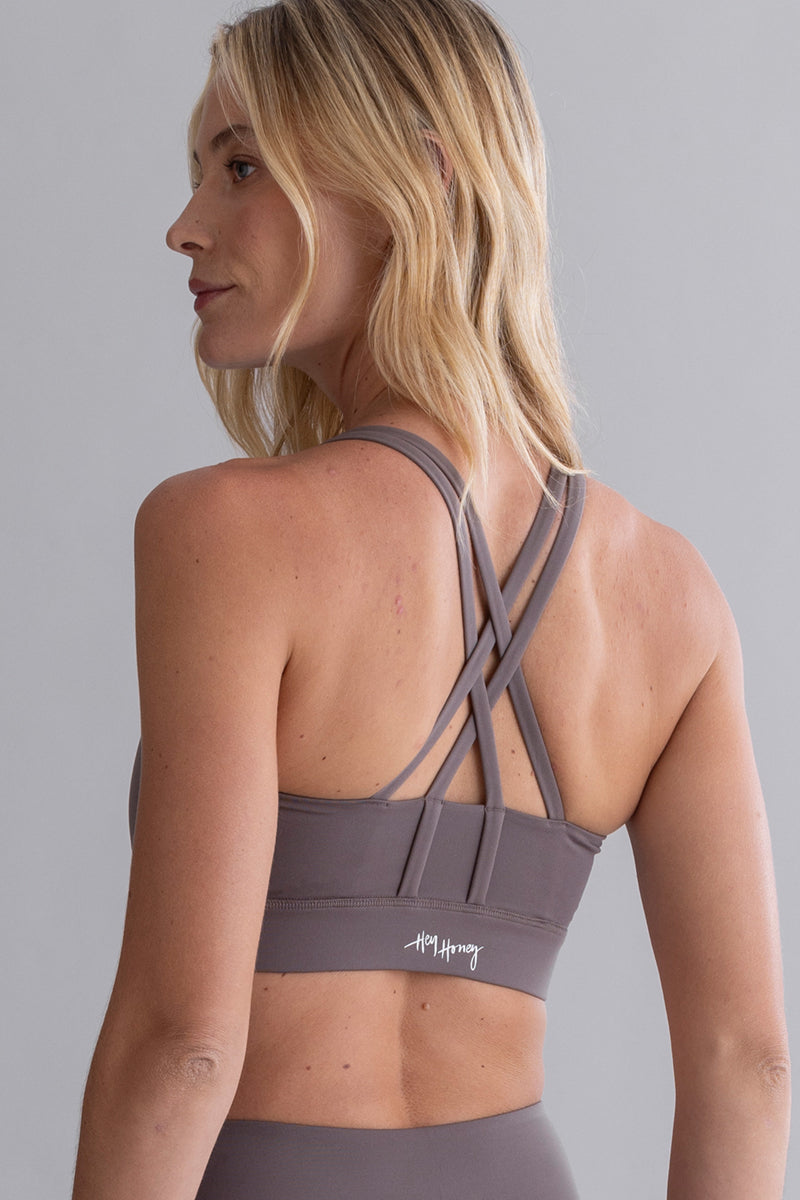 hey-honey-cotton-touch-criss-cross-bra-taupe-sport-bh image 5