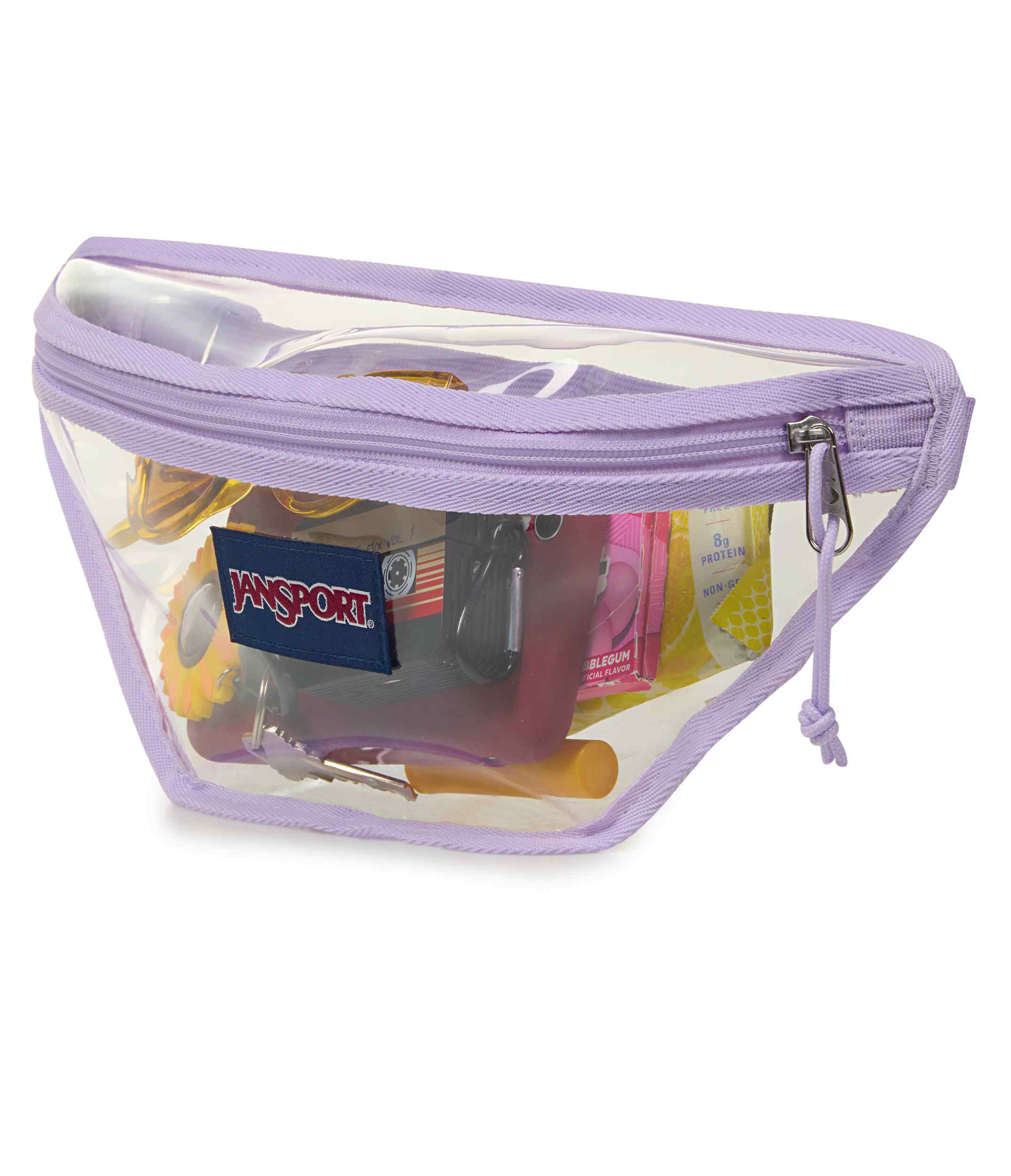 jansport-clear-waistpack-bauchtasche-pastel-lilac-transparent image 6