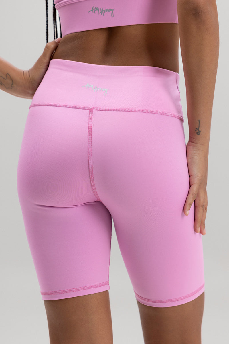 hey-honey-classic-biker-rosewood-uni-high-waist-shorts image 4