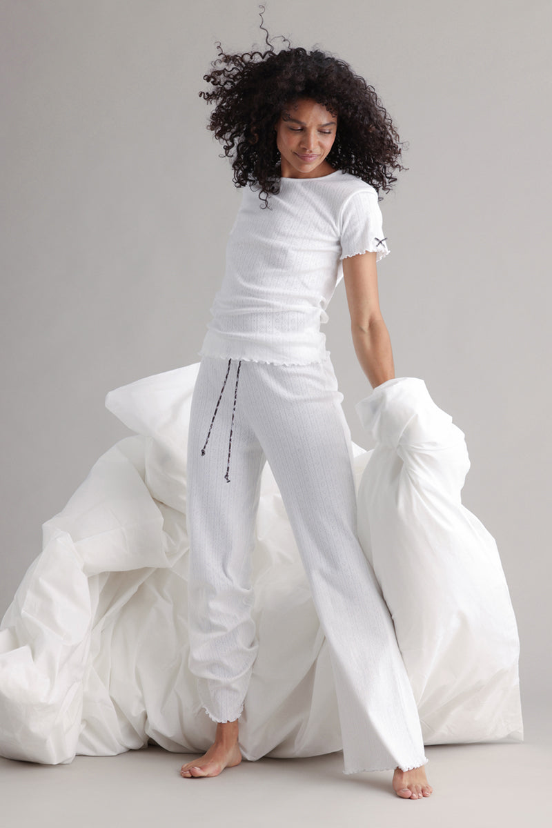 hey-honey-classic-pointelle-white-long-pants-loungehose-wei image 1