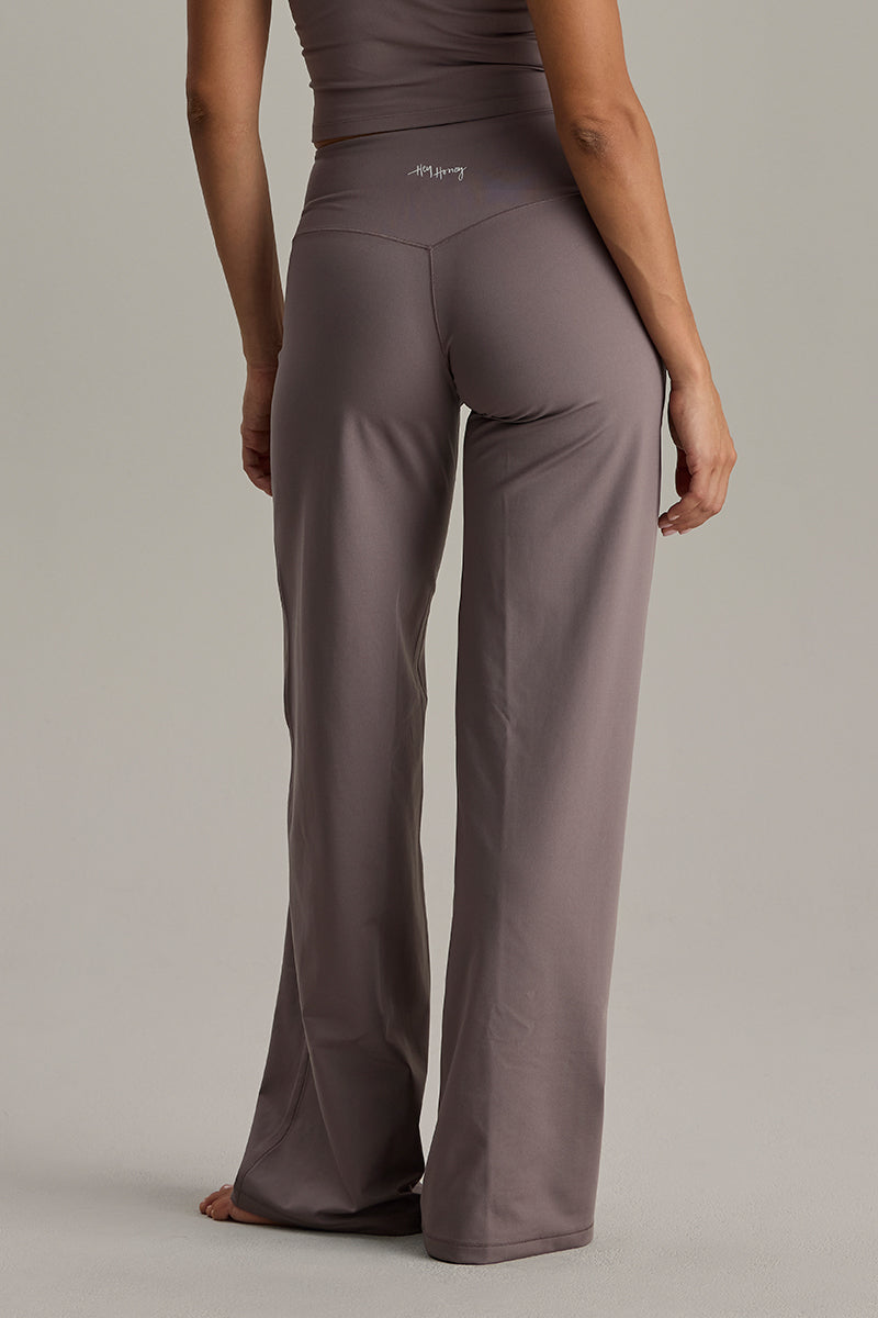 hey-honey-cotton-touch-wide-leggings-taupe-yogahose-weit image 3