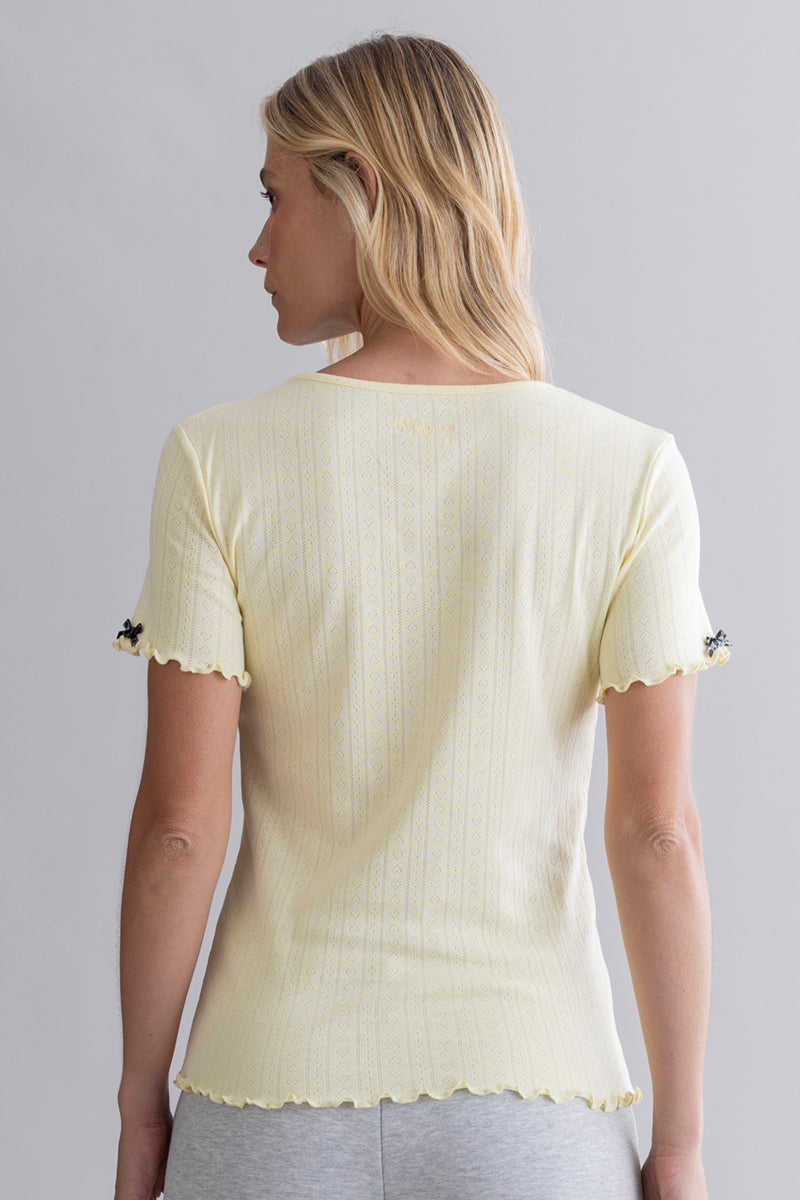 hey-honey-classic-pointelle-t-shirt-pastel-yellow-baumwolle image 2