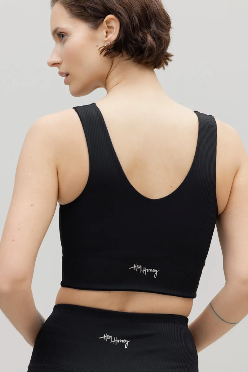 hey-honey-ribbed-bustier-bh-schwarz-rippstoff-sport-bh image 1