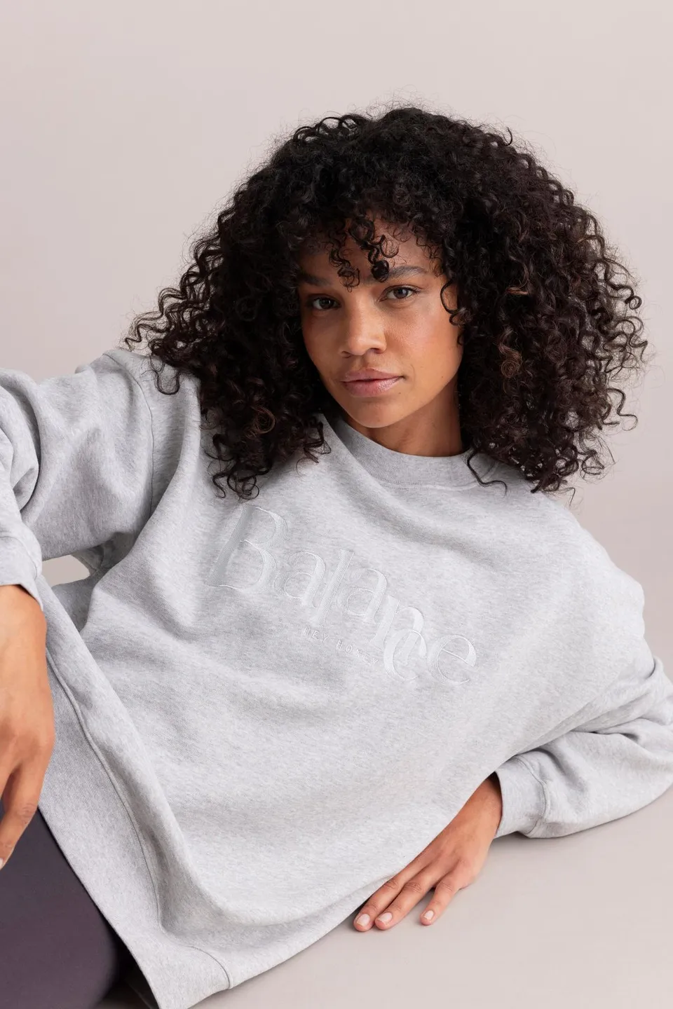hey-honey-classic-balance-sweatshirt-grey-melange-baumwolle image 1