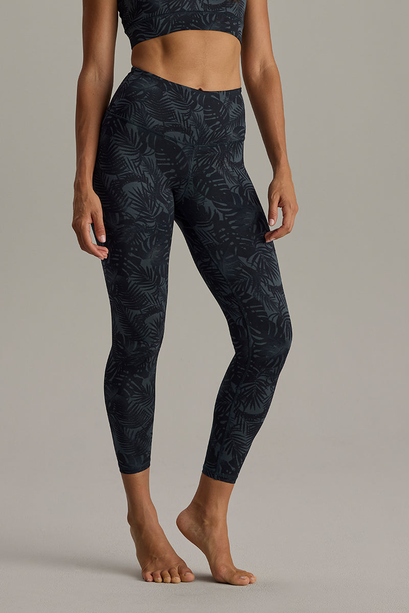 hey-honey-classic-cropped-leggings-palm-teal-high-waist image 3
