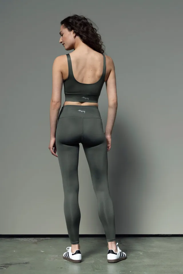 hey-honey-classic-leggings-yogahose-thyme-high-waist-gr-n image 1