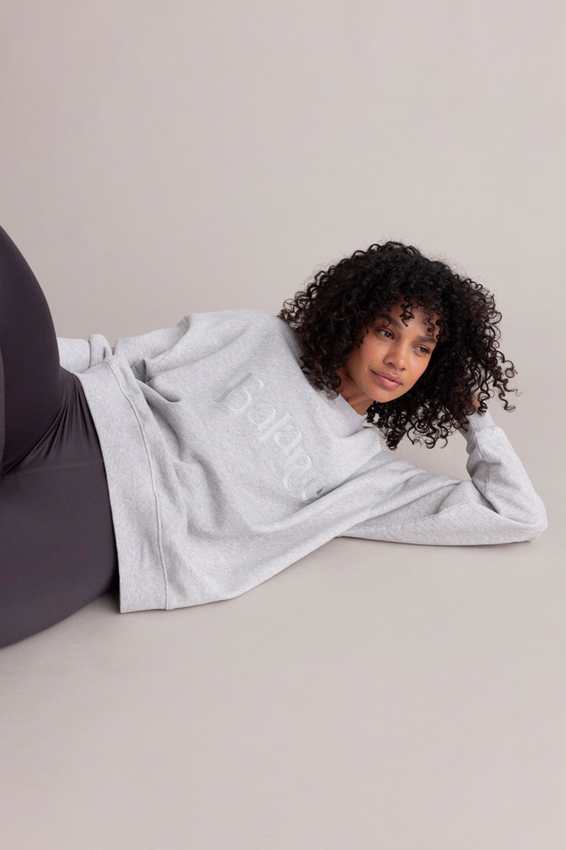 hey-honey-classic-balance-sweatshirt-grey-melange-baumwolle image 7