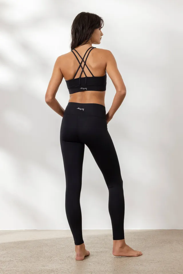 hey-honey-classic-leggings-black-high-waist-yoga image 1