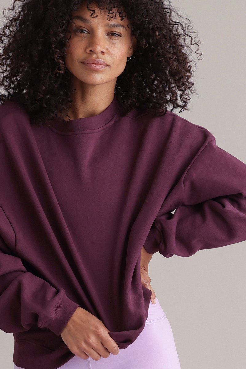 hey-honey-classic-rise-and-shine-sweatshirt-italian-plum image 5