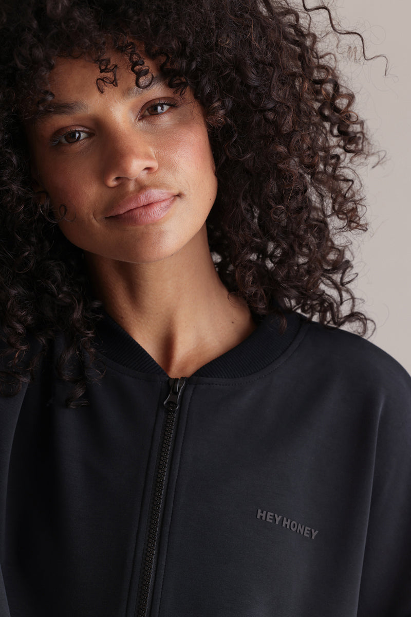 hey-honey-classic-lux-bomberjacke-schwarz-modal image 1