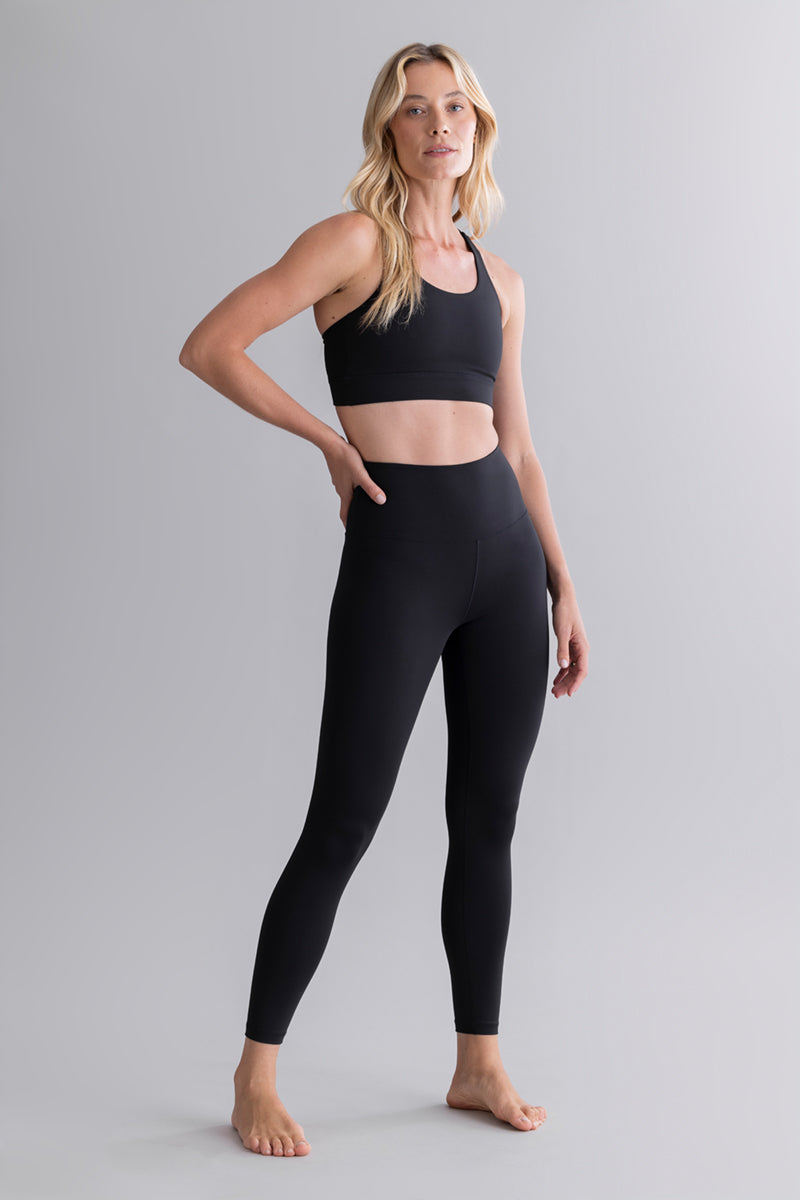 hey-honey-cotton-touch-leggings-cropped-baumwolloptik-black image 2