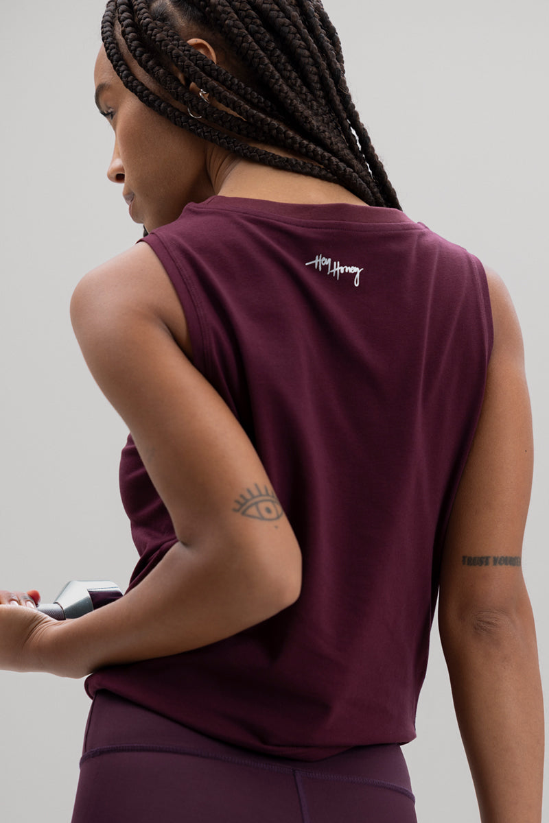 hey-honey-classic-cropped-top-wine-baumwolle-rot image 2