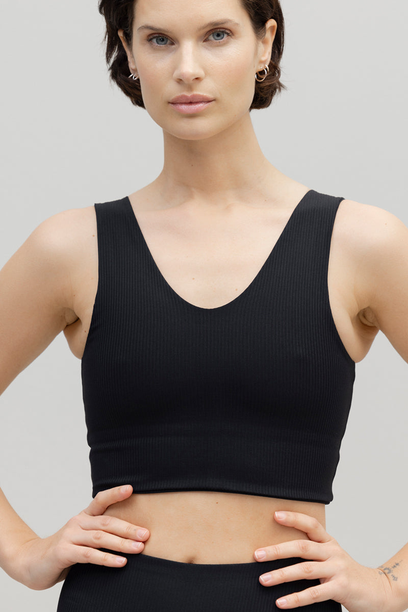 hey-honey-ribbed-bustier-bh-schwarz-rippstoff-sport-bh image 2