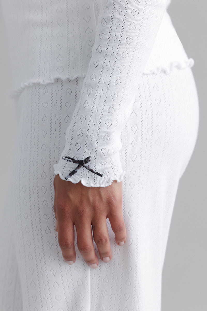 hey-honey-classic-longsleeve-pointelle-shirt-wei-baumwolle image 3