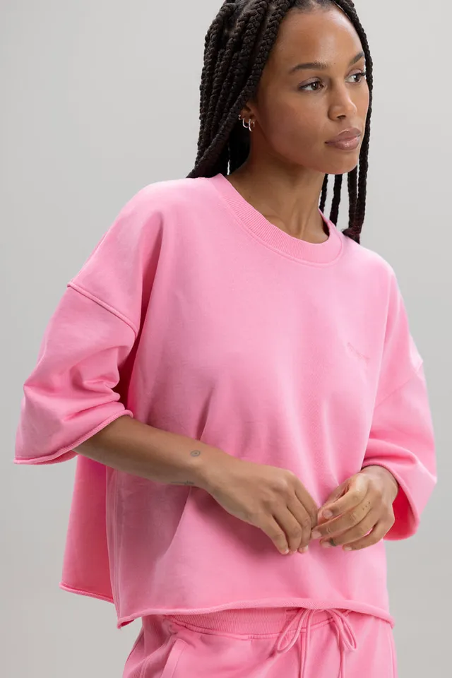 hey-honey-classic-short-sleeve-sweat-sweatshirt-rosewood-baumwolle image 1
