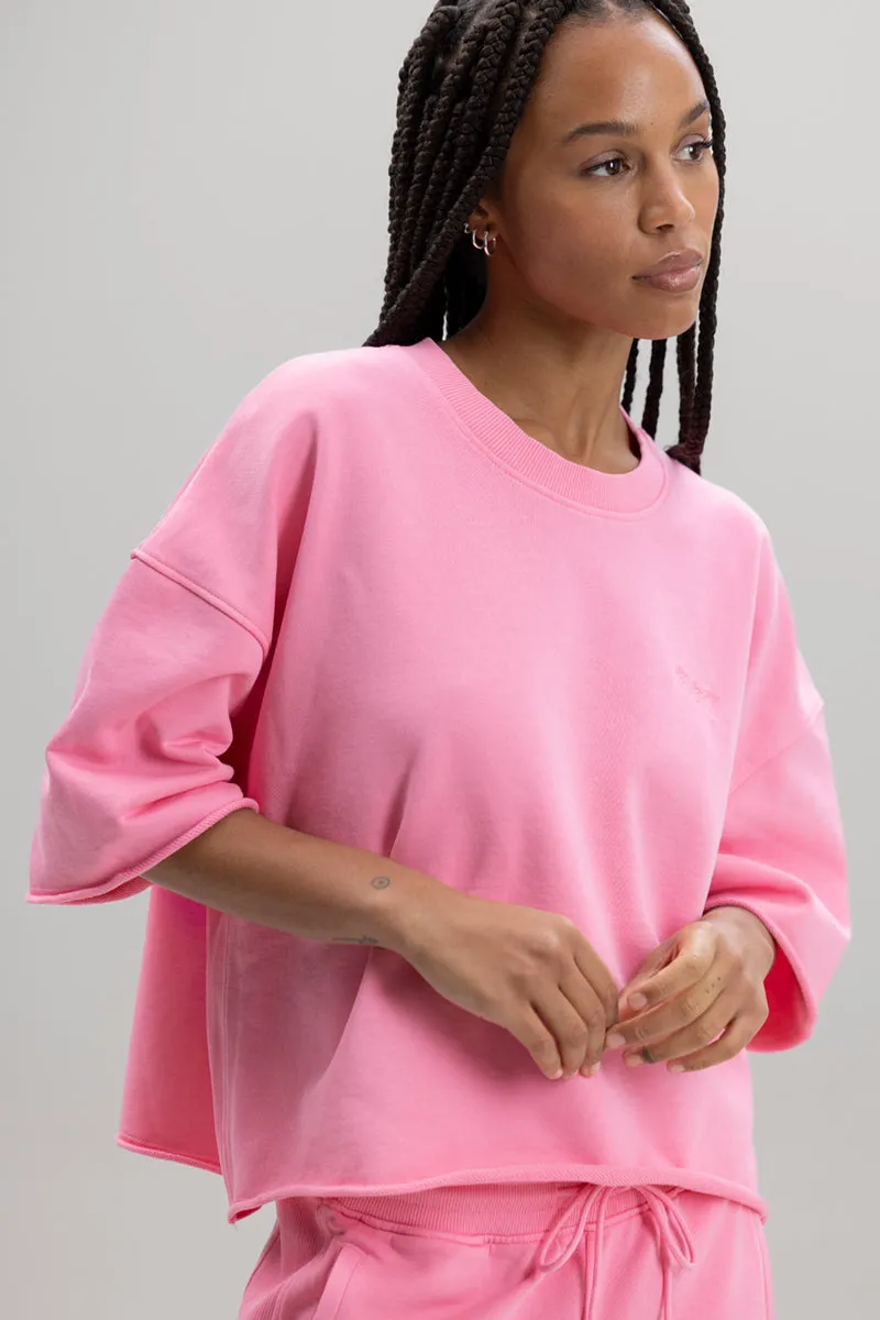 hey-honey-classic-short-sleeve-sweat-sweatshirt-rosewood-baumwolle image 1