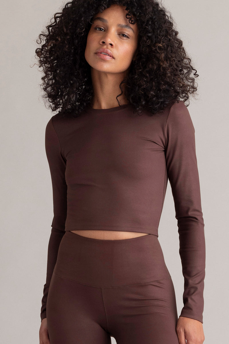 hey-honey-always-dressed-longsleeve-cropped-soft-brown image 2