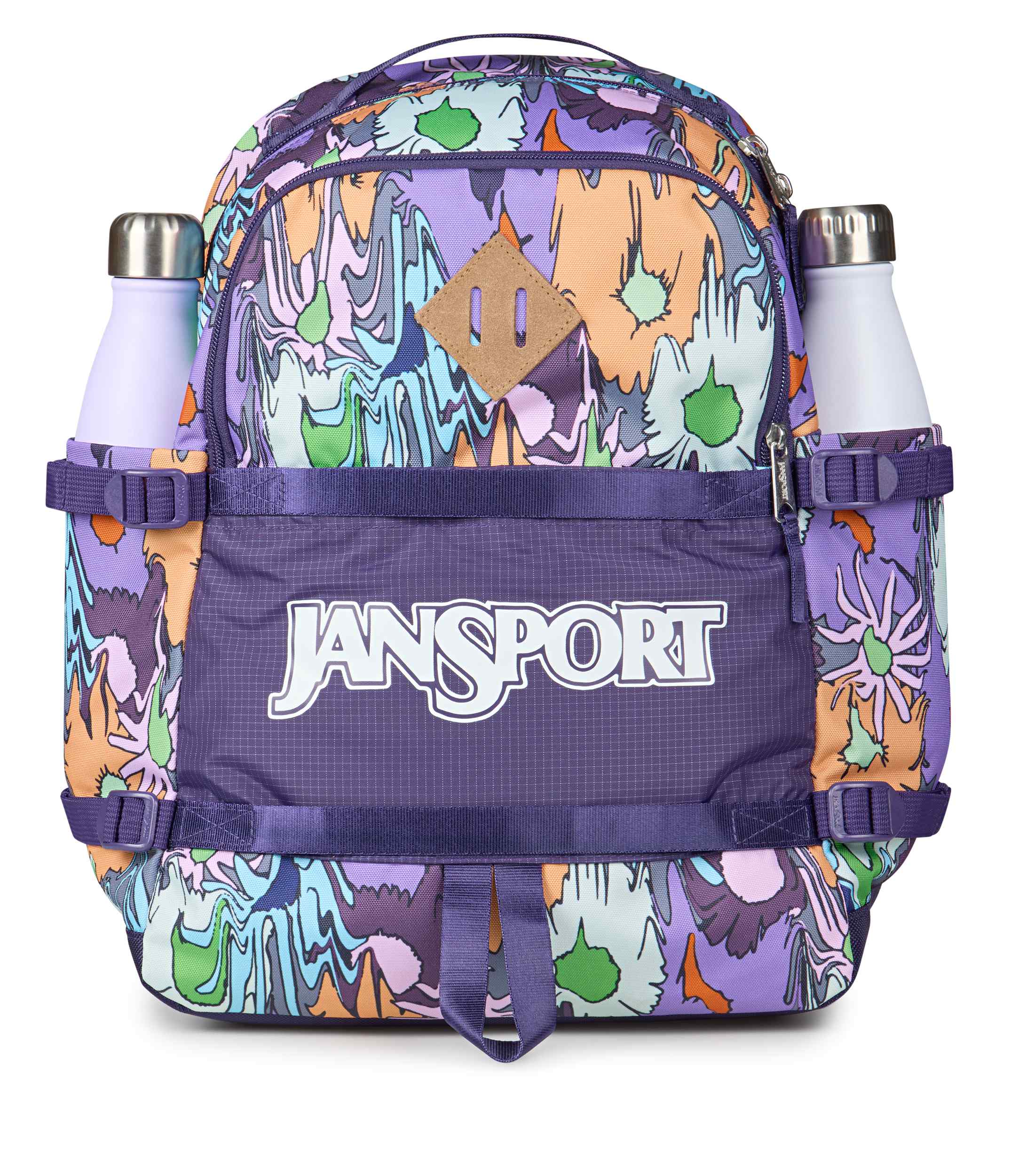 jansport-small-seattle-pack-rucksack-melted-blooms-yellow-laptopfach image 4