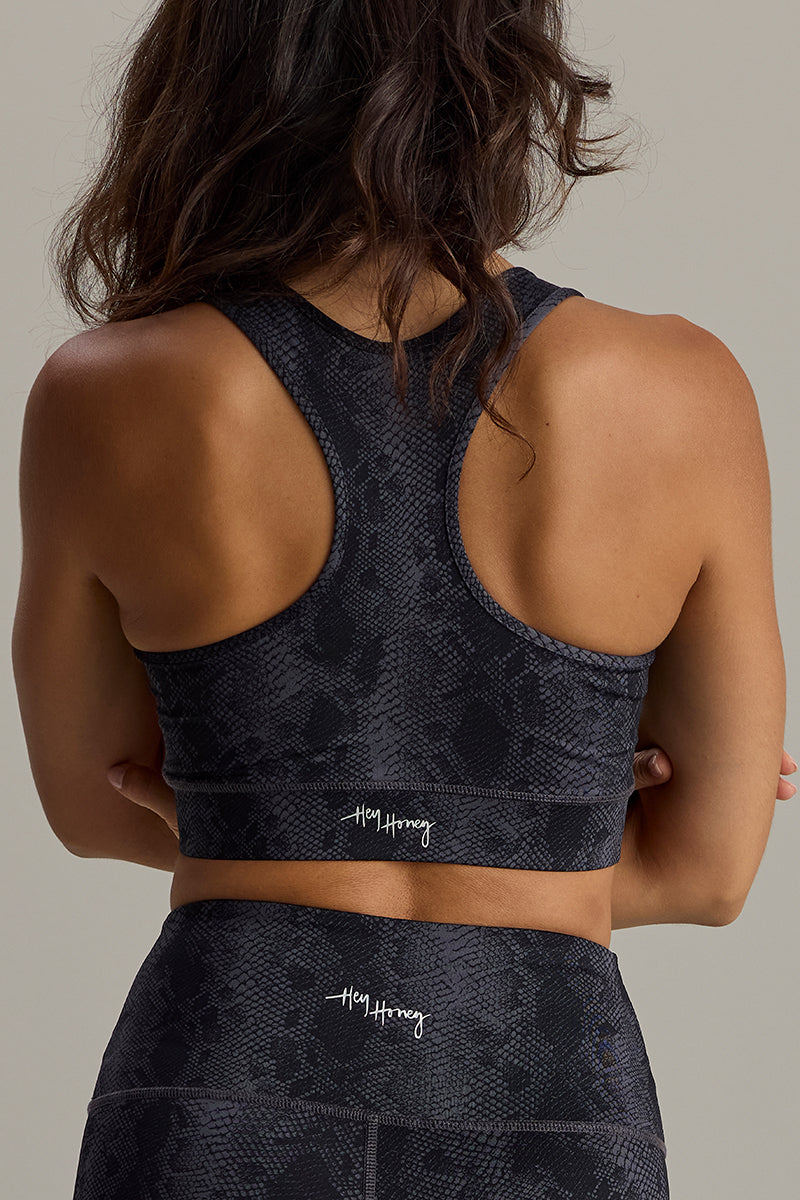 hey-honey-classic-racerback-bra-snake-sport-bh-mittlerer-halt image 7