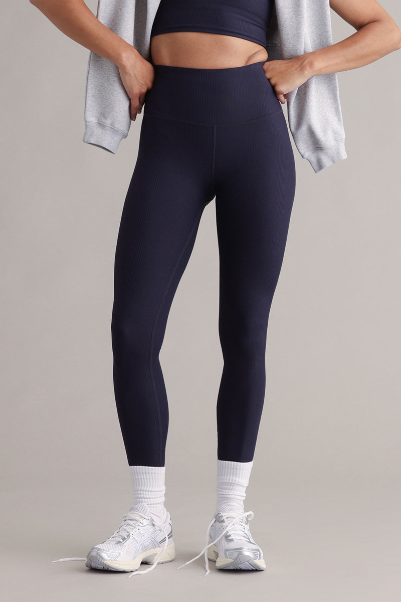 hey-honey-ribbed-leggings-baritone-blue-high-waist-s image 8