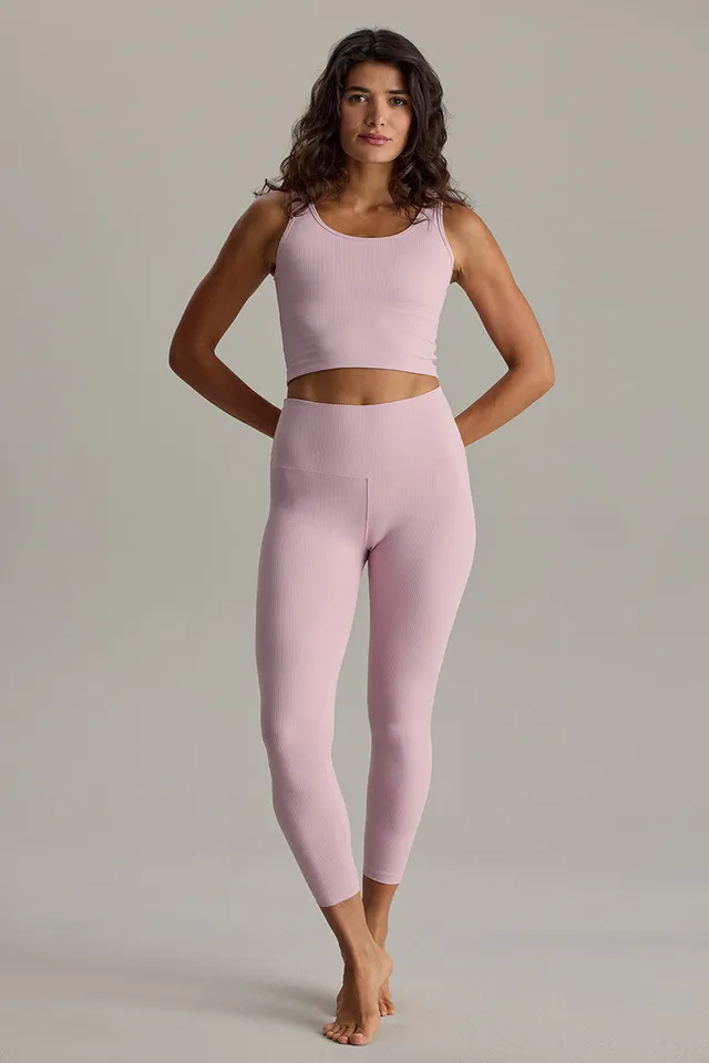 hey-honey-ribbed-cropped-set-dawn-pink-tank-leggings image 1