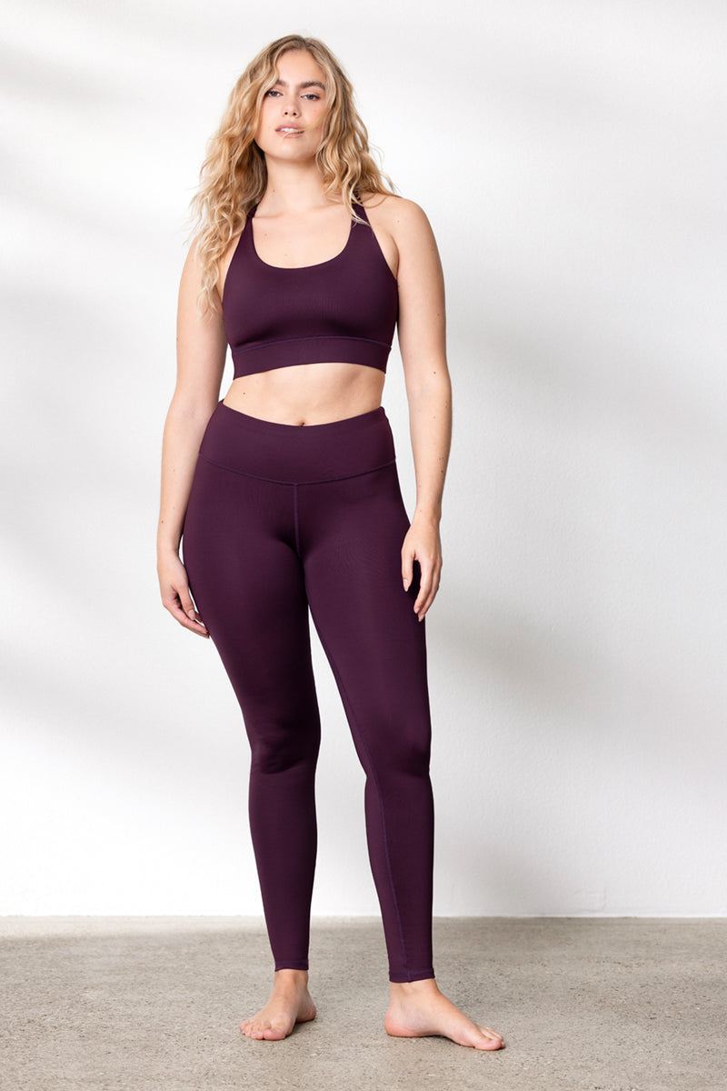 hey-honey-classic-leggings-wine-yogaleggings-high-waist image 4
