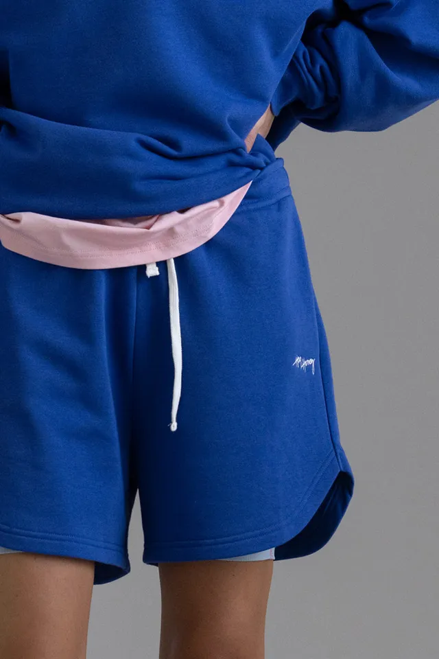 hey-honey-classic-boxing-shorts-sweatshorts-royal-blue-baumwolle image 1