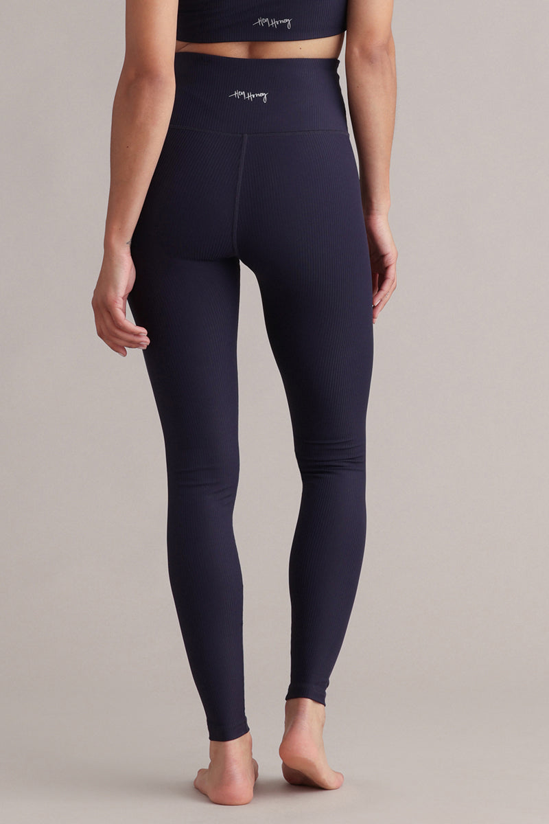 hey-honey-ribbed-leggings-baritone-blue-high-waist-s image 5