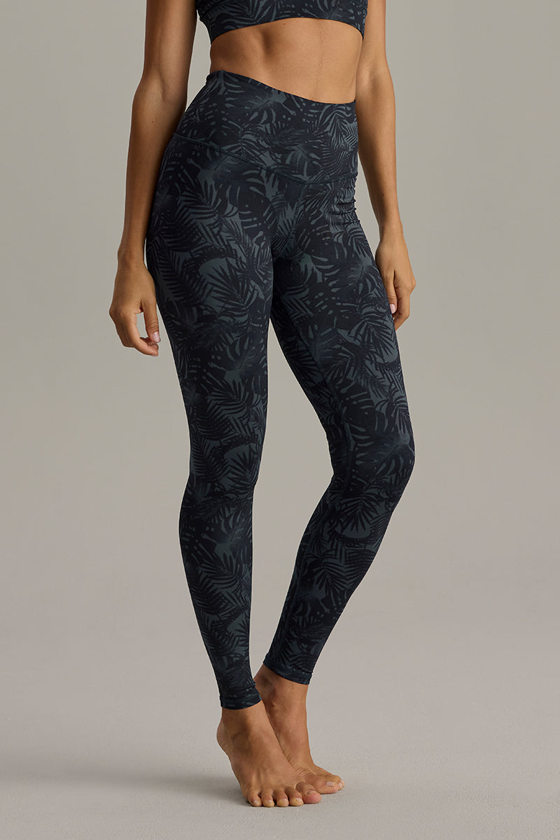 hey-honey-classic-leggings-palm-teal-high-waist-kn-chellang image 2