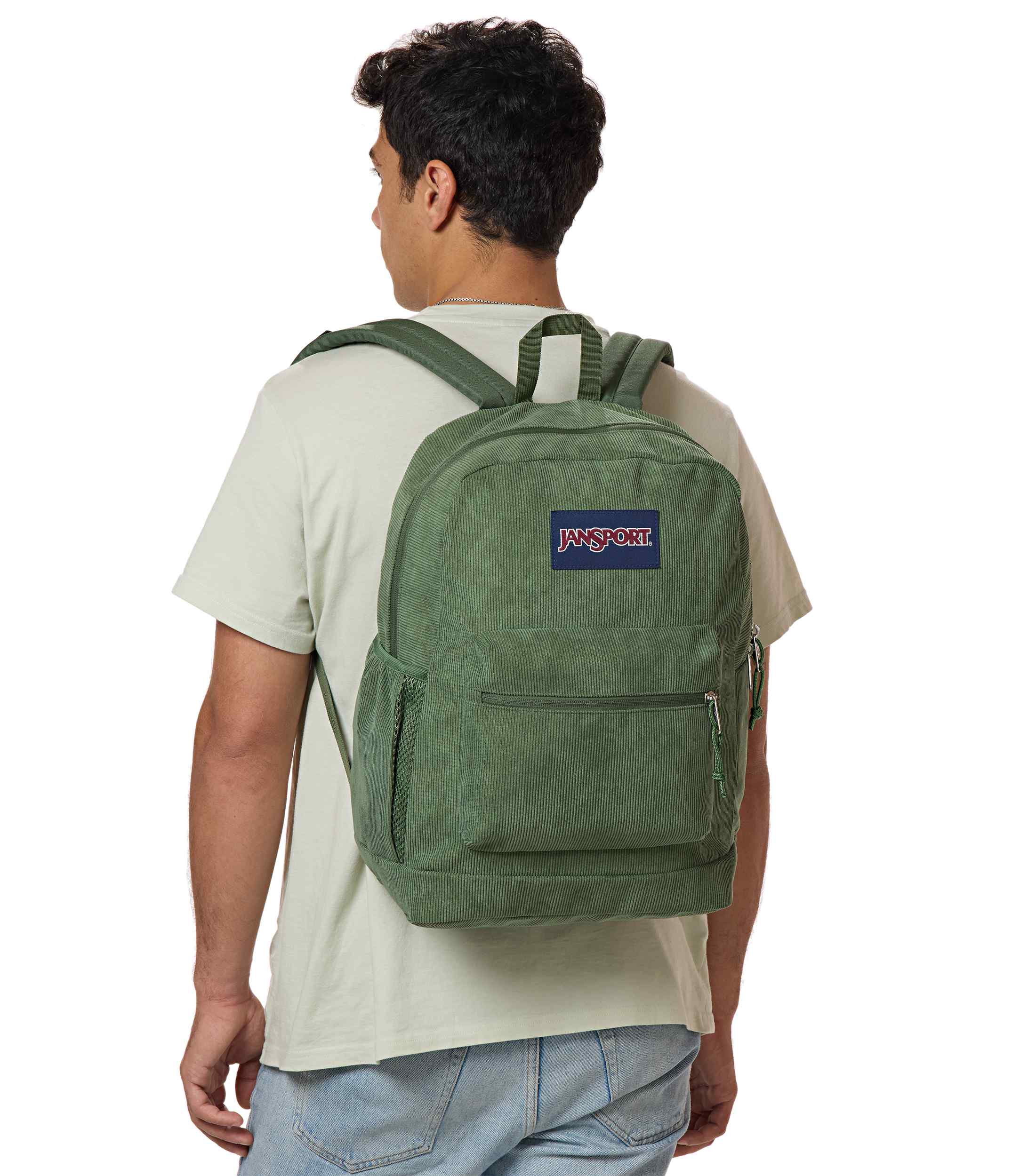 jansport-cross-town-plus-remix-rucksack-cargo-green-corduroy-laptopfach image 3