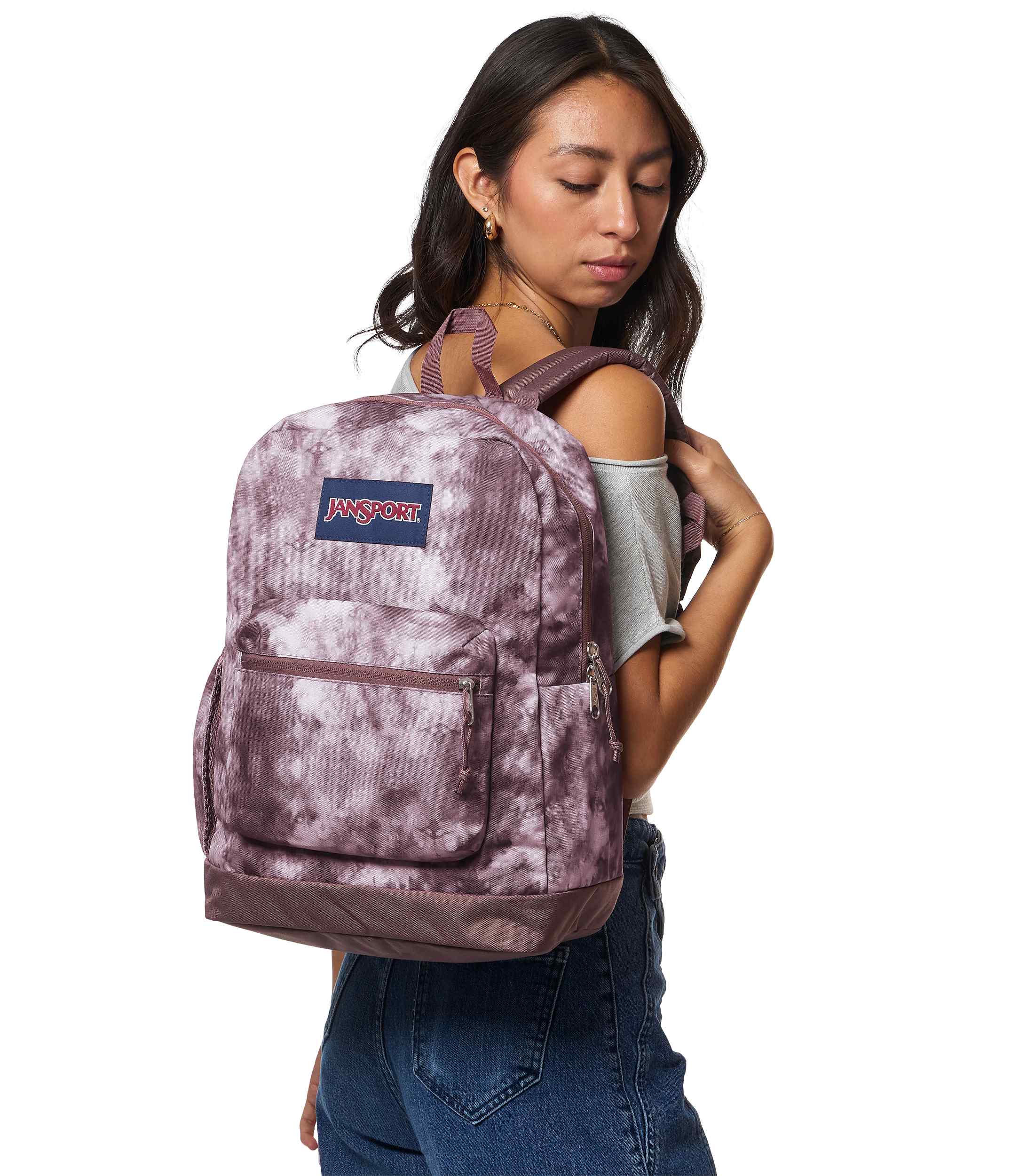 jansport-cross-town-plus-rucksack-ice-dye-mahogany-haze-laptopfach image 3
