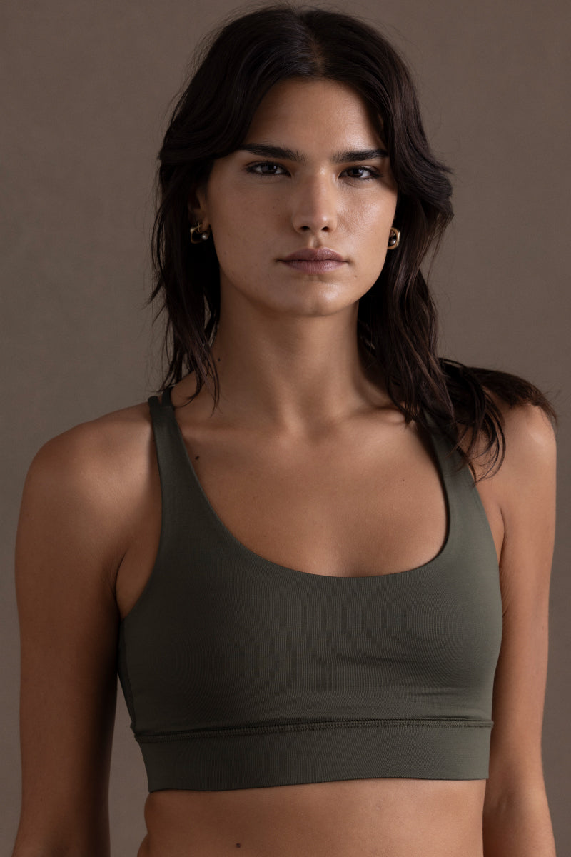 hey-honey-classic-criss-cross-bra-forest-night-gr-n image 1