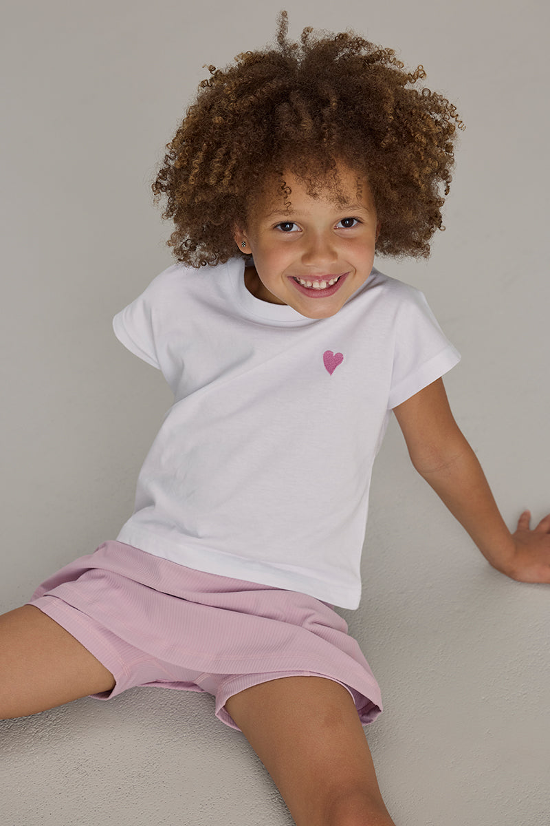 hey-honey-classic-kids-skort-dawn-pink-hosenrock-gerippt image 2