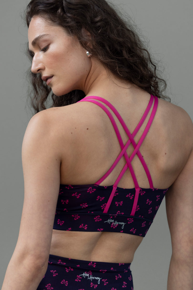 hey-honey-classic-criss-cross-bra-bows-sport-bh image 2