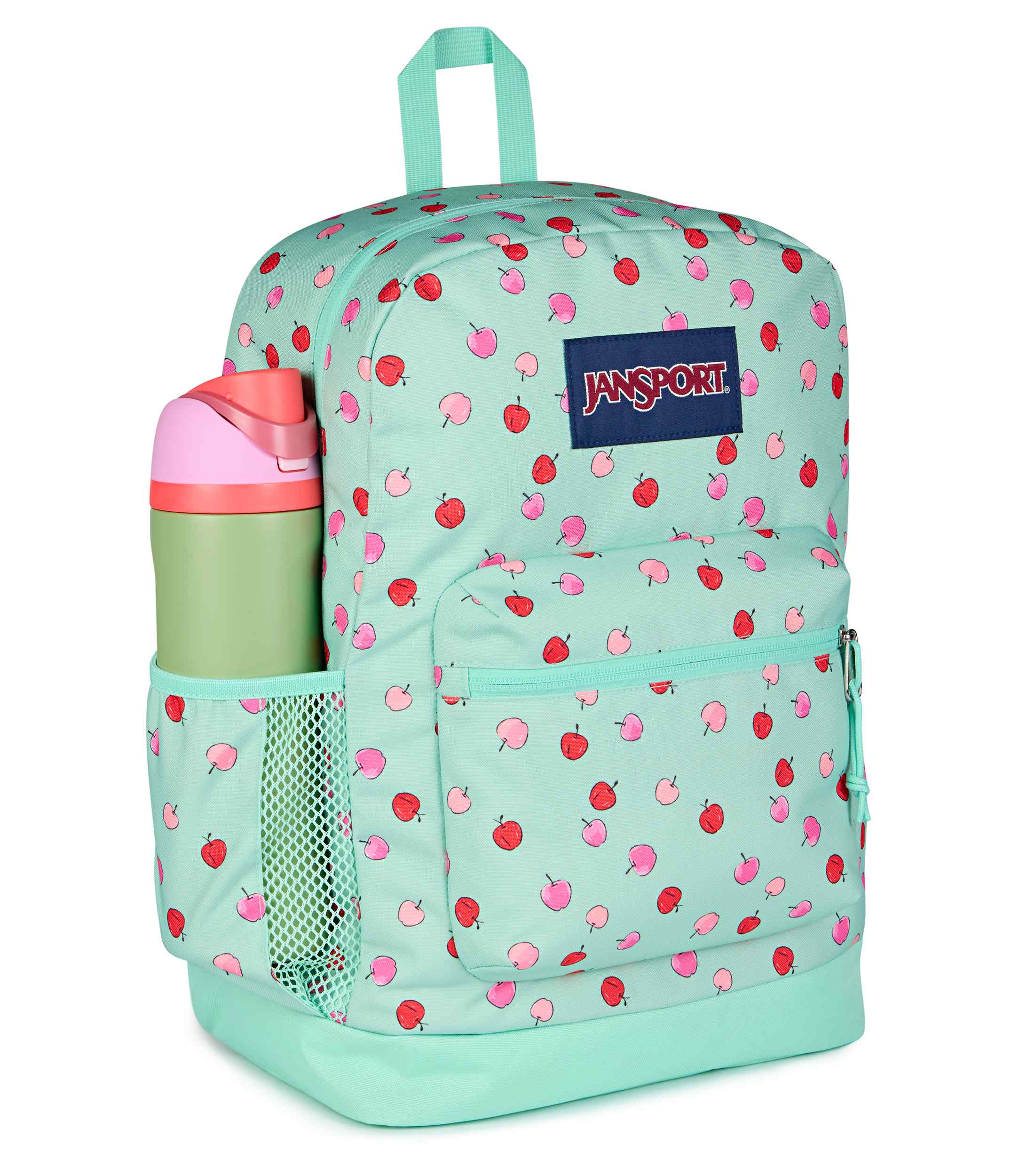 jansport-cross-town-plus-rucksack-apple-orchard-magic-mint-laptop image 6
