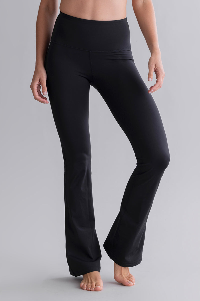 hey-honey-cotton-touch-leggings-flared-black-high-waist image 5