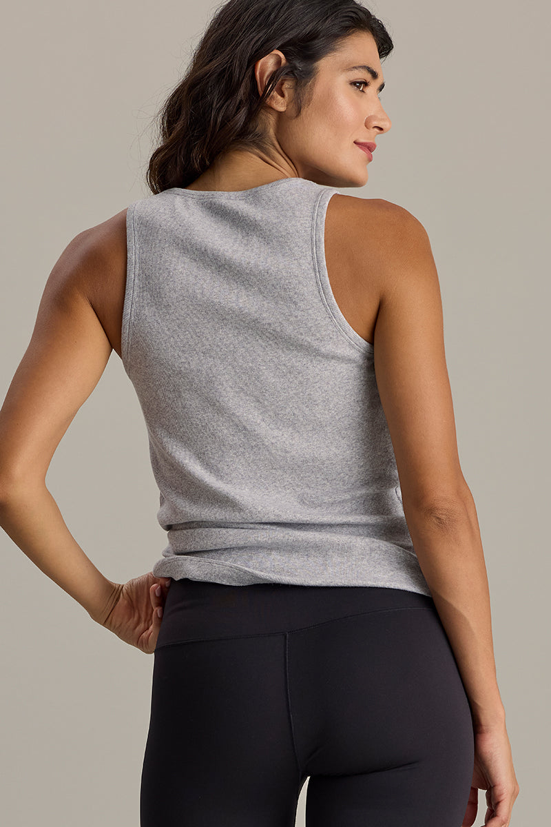 hey-honey-classic-rib-tank-grey-melange-tanktop-s image 2