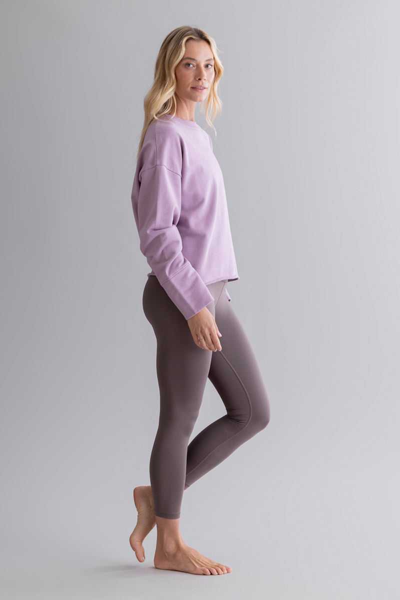 hey-honey-classic-open-edge-sweater-mauve-baumwolle-pullover image 6