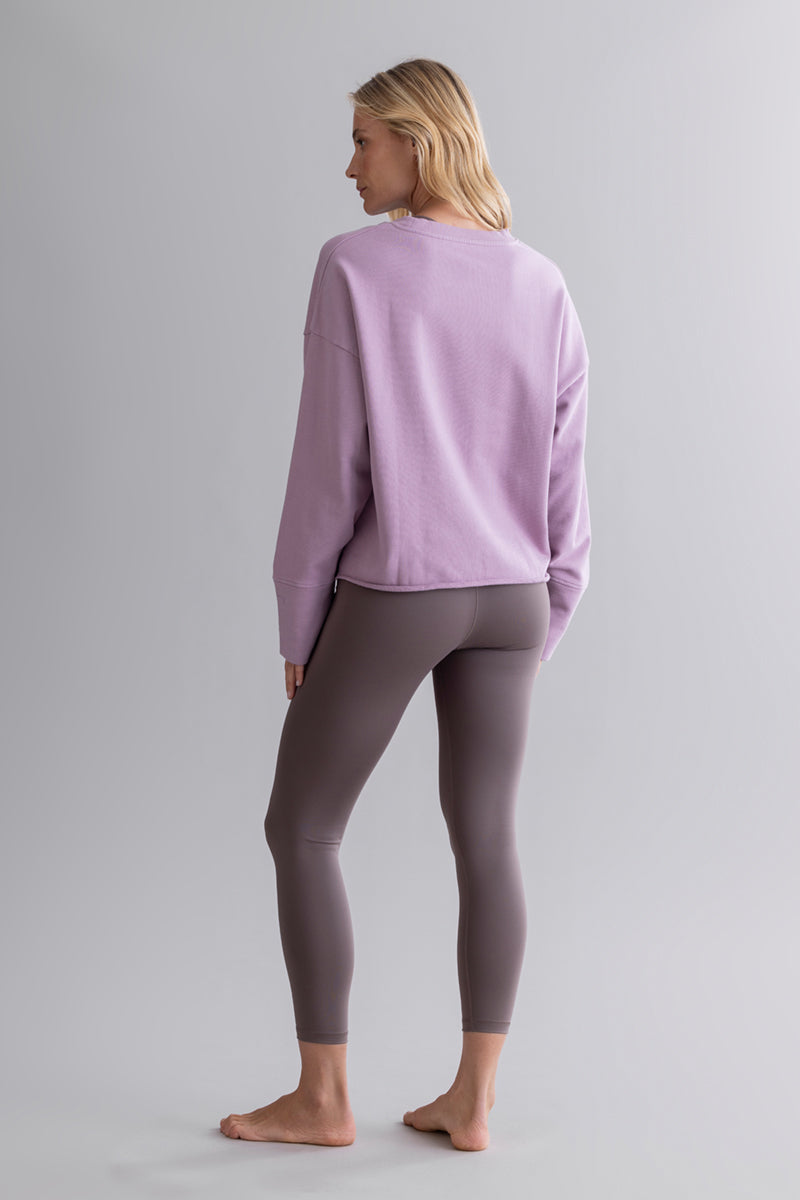 hey-honey-classic-open-edge-sweater-mauve-baumwolle-pullover image 7