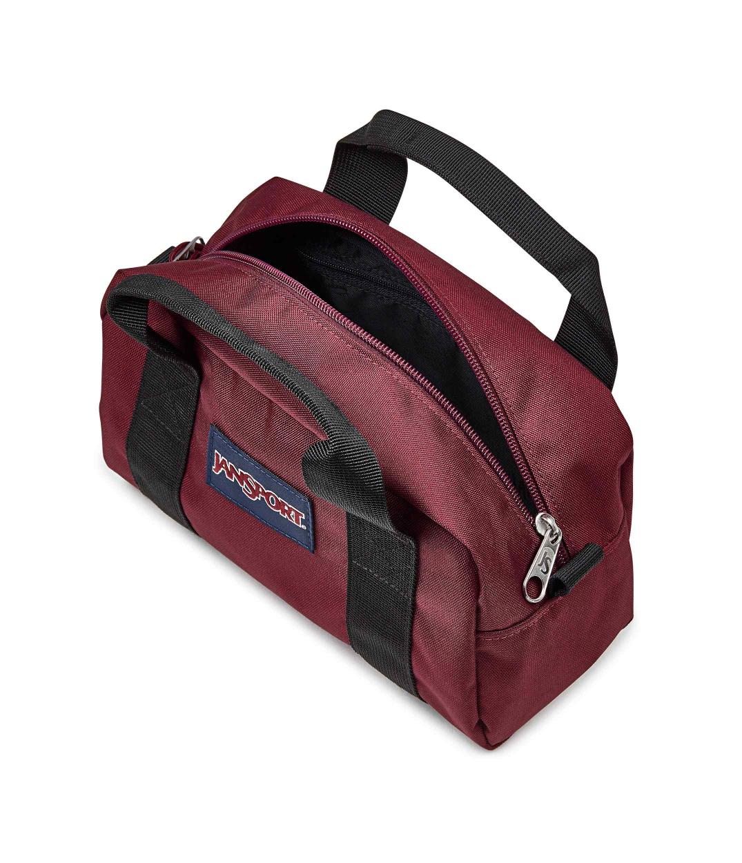 jansport-weekender-mini-duffle-reisetasche-cherry-lacquer-mit-schultergurt image 3